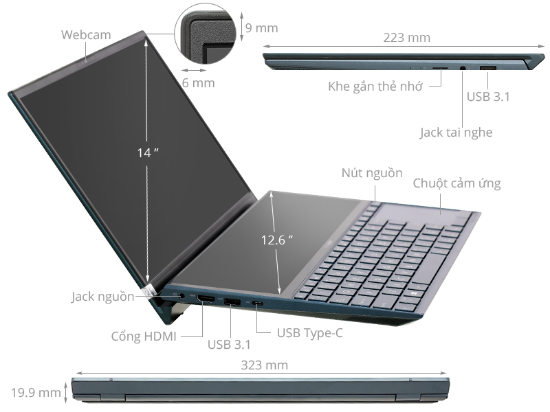 asus duo thiết kế